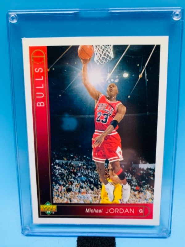 Photo 1 of 1993 upper deck Michael Jordan card 23 in hard plastic case