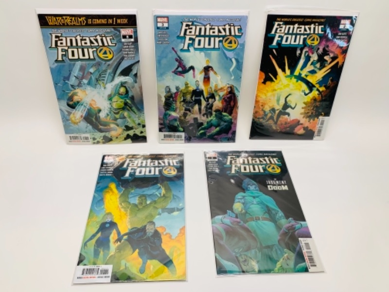 Photo 1 of 5 fantastic four comics in plastic sleeves 