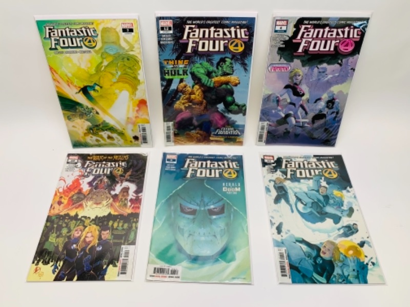 Photo 1 of 6 fantastic four comics in plastic sleeves 