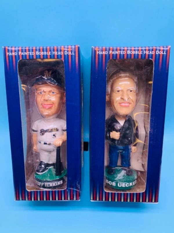 Photo 1 of Two 8 inch 2001 Pepsi hand painted baseball bobble head dolls in original boxes