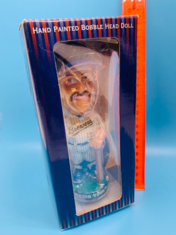 Photo 2 of Pepsi 2001 eight inch  hand painted Robin yount bobble head in original box