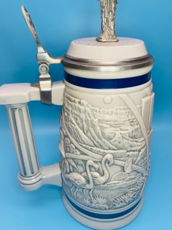 Photo 2 of Lrg 11 inch America the beautiful stein handcrafted in Brazil 