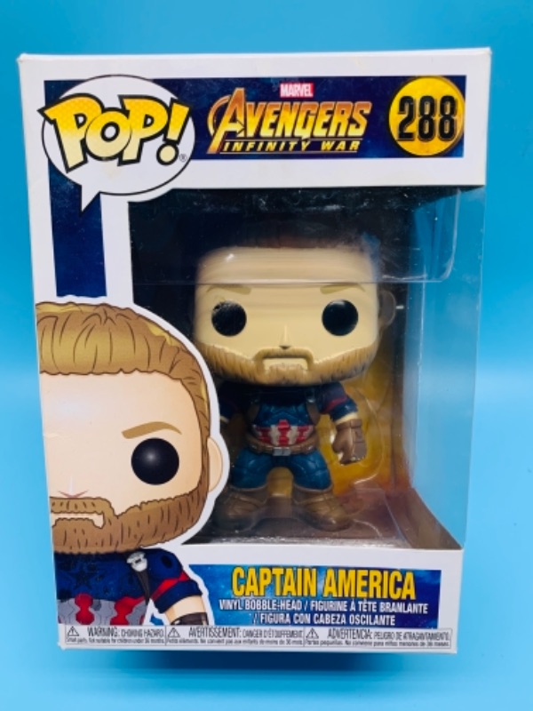 Photo 1 of Funko pop Avengers captain America vinyl bobble head figure in original box