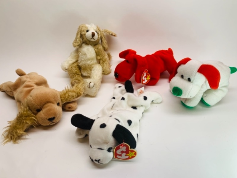 Photo 1 of 5 beanie babies- doggies 