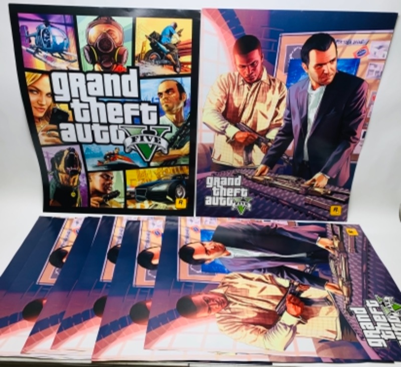 Photo 1 of 25 grand theft auto double sided posters 