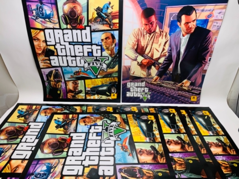 Photo 1 of 25 grand theft auto double sided posters 