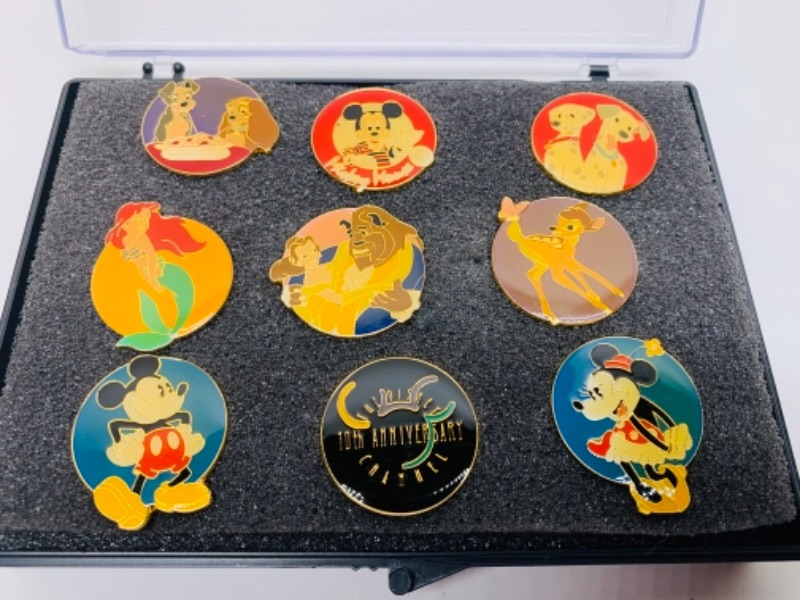 Photo 1 of Walt Disney channel 10th anniversary pin collection 