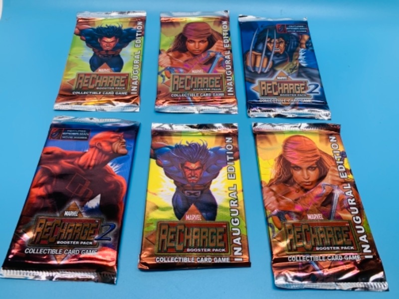 Photo 1 of 6 sealed marvel booster packs