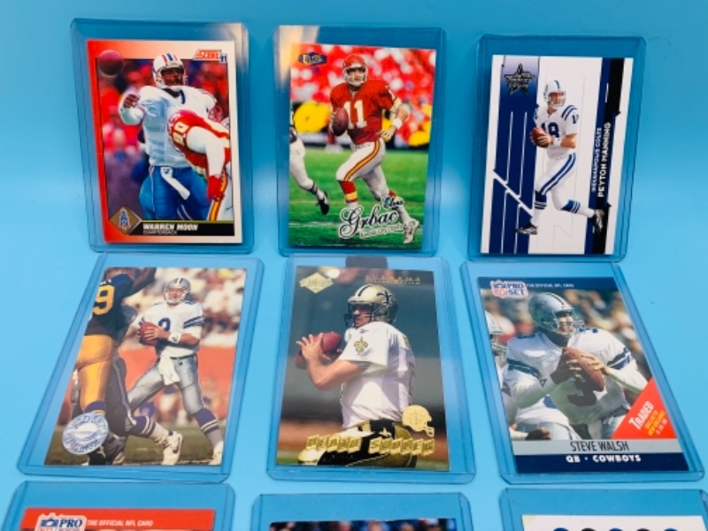 Photo 4 of 10 nfl quarterback trading cards in hard plastic sleeves 