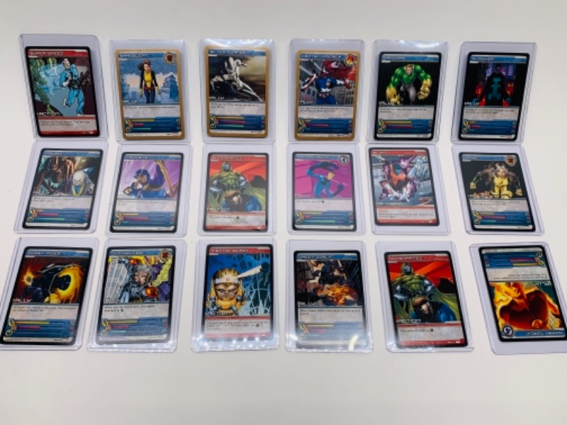 Photo 1 of 18 Upper deck 2008 Marvel ultimate battles trading cards in hard plastic sleeves