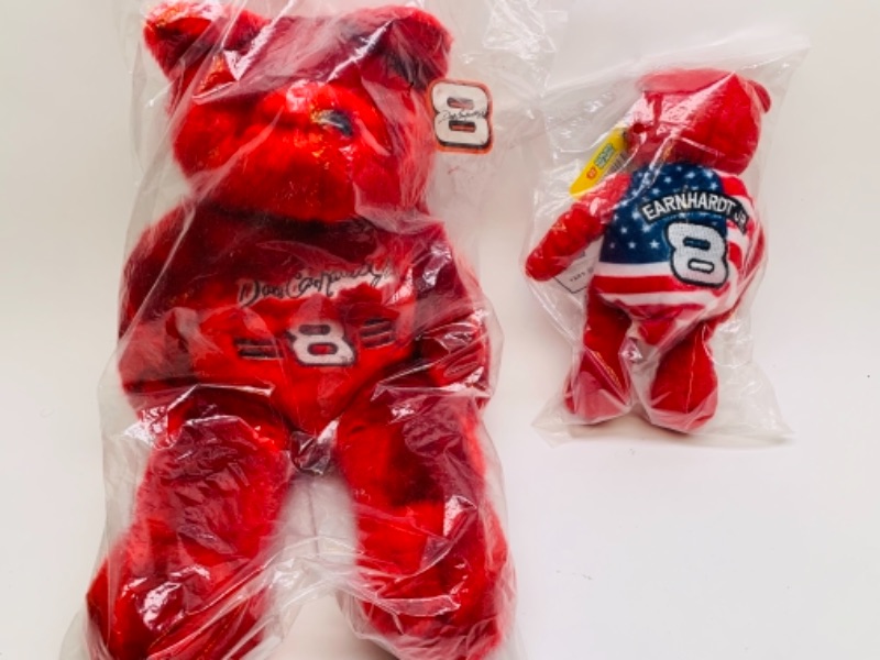 Photo 1 of Dale Earnhardt jr. Plushies in sealed plastic 14 and 7 inches 