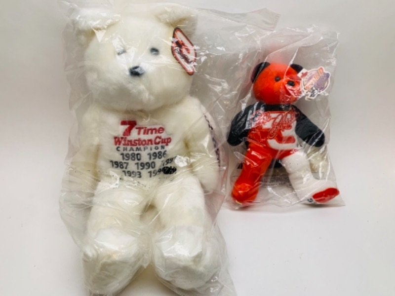 Photo 1 of Dale Earnhardt plushies in sealed plastic 14 and 7 inches 