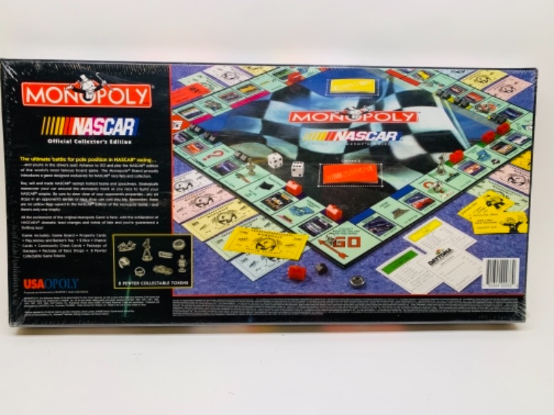 Photo 4 of Sealed Monopoly NASCAR official collectors edition including eight pewter collectible tokens