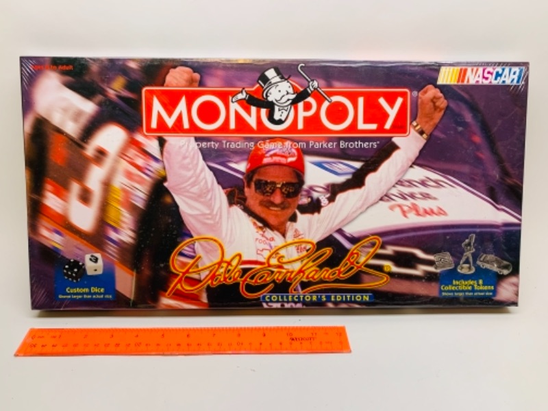 Photo 1 of Sealed monopoly Dale Earnhardt collectors edition game includes eight pewter collectible tokens 