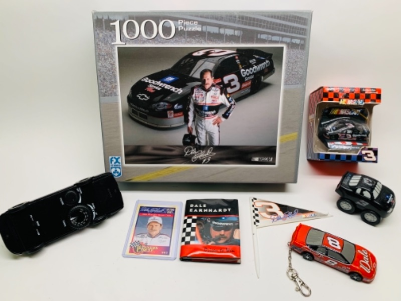 Photo 4 of Dale Earnhardt collectibles- car radio, puzzle, keychain, mini book and more 