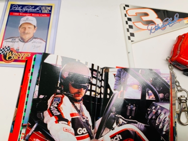 Photo 3 of Dale Earnhardt collectibles- car radio, puzzle, keychain, mini book and more 