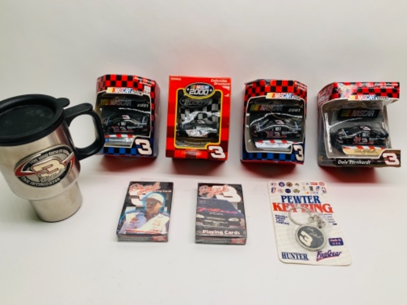 Photo 1 of Dale Earnhardt collectible ornaments, playing cards! Keychain, and mug