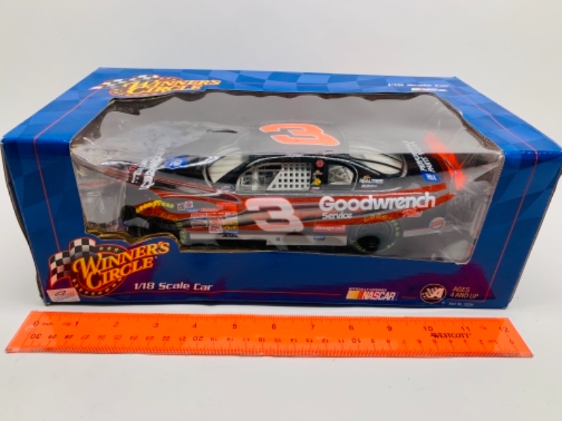 Photo 1 of Winners circle die cast 1/18 scale Earnhardt 3 stock car in original box 