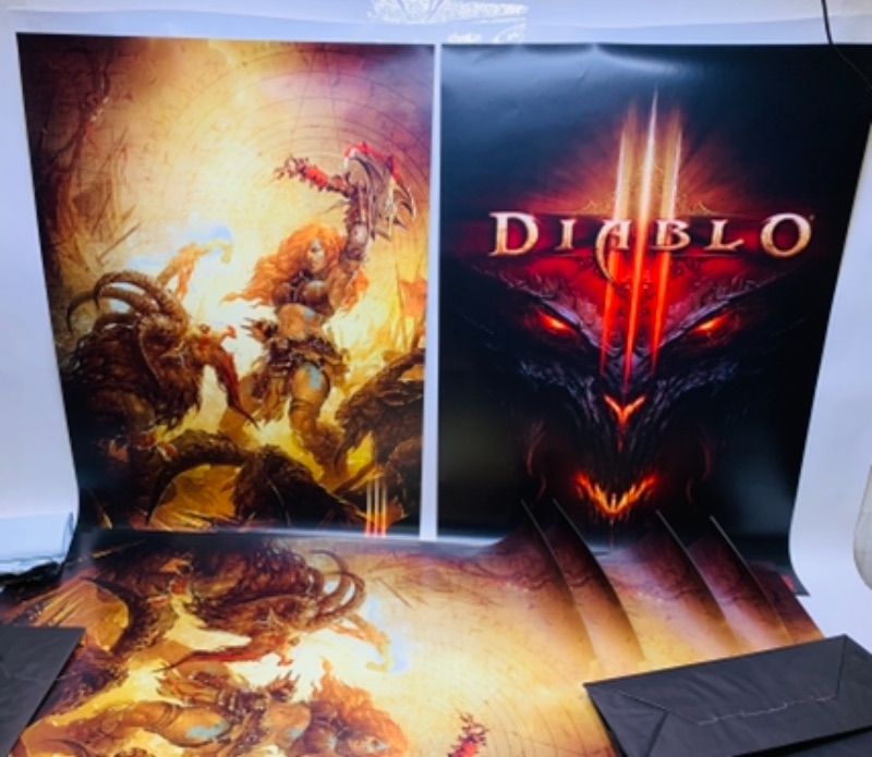 Photo 3 of 14 Blizzard entertainment Diablo double sided posters size 2 x 3 foot  all the same 