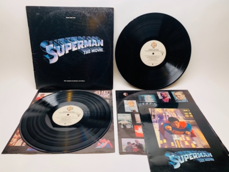 Photo 3 of 1978 Superman the movie original soundtrack Vinyl33 rpm record in plastic sleeve cover and record in great condition for age 