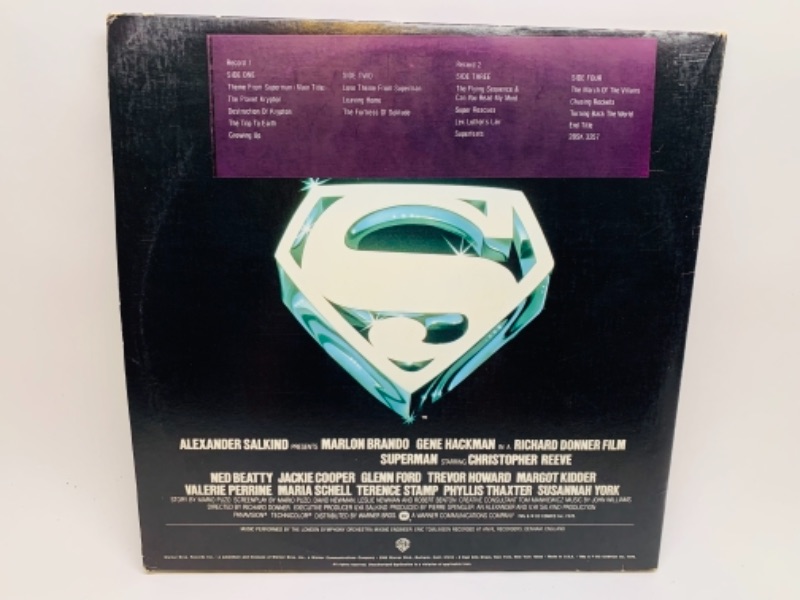 Photo 4 of 1978 Superman the movie original soundtrack Vinyl33 rpm record in plastic sleeve cover and record in great condition for age 