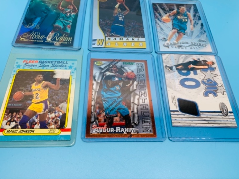 Photo 2 of 9 basketball trading cards in plastic 