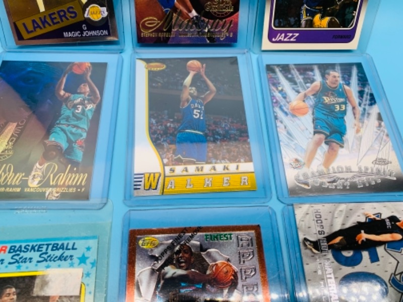 Photo 3 of 9 basketball trading cards in plastic 