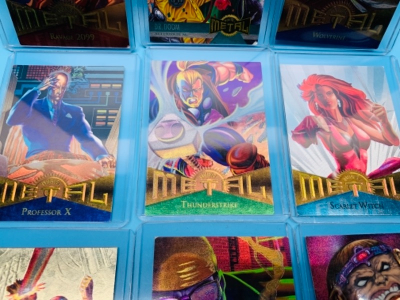 Photo 3 of 1995 Marvel metal trading cards in  hard plastic sleeves