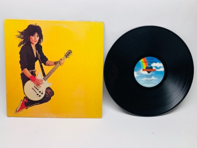 Photo 1 of 1983 Joan Jett and the Blackhearts Vinyl 33 rpm record in plastic sleeve cover and record in great condition for age 