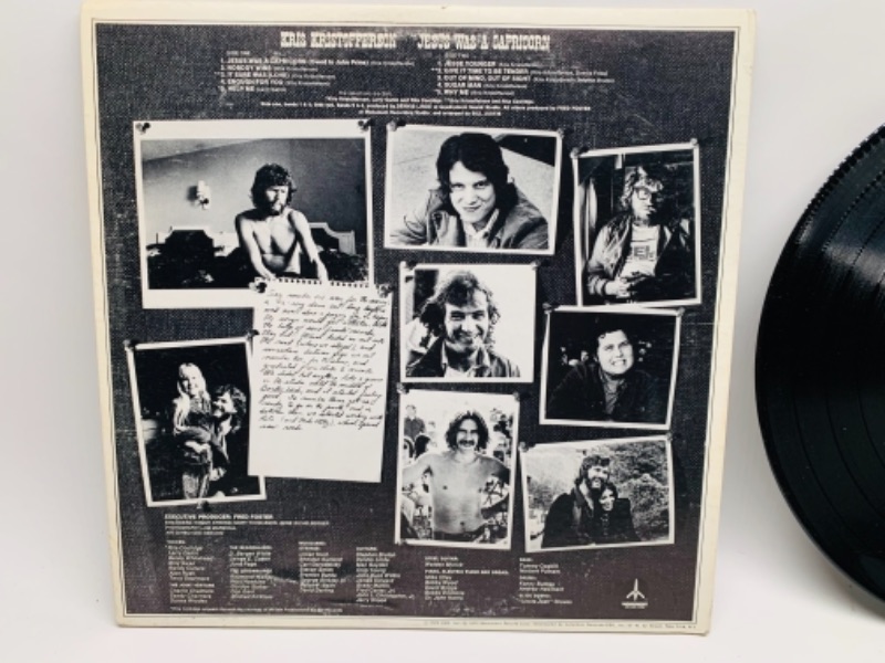 Photo 1 of 1972 kris kristofferson Jesus was a Capricorn vinyl 33 rpm record in plastic sleeve cover and record in great condition for age 