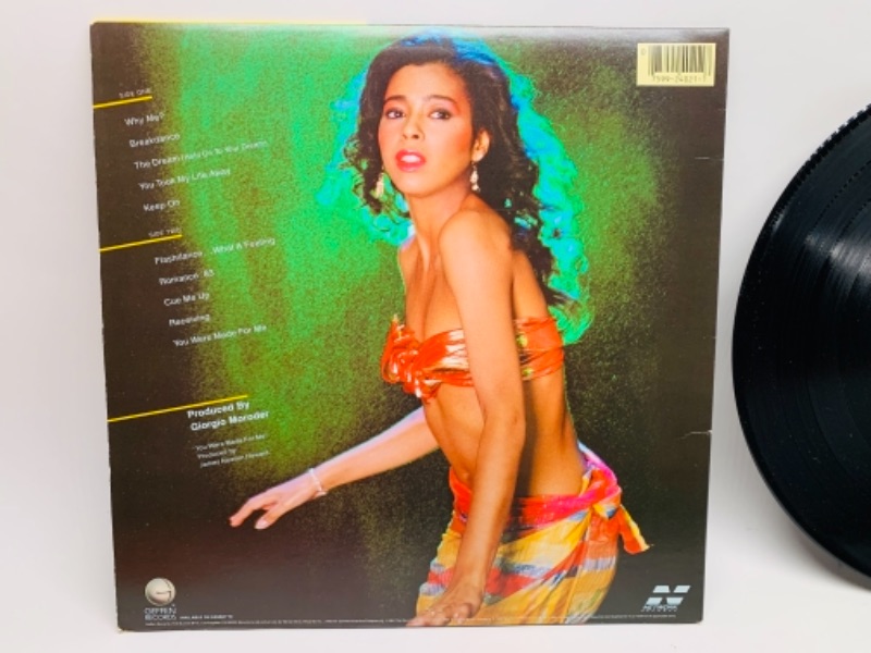 Photo 2 of 1983 Irene Cara what a feelin’ vinyl 33 rpm record in plastic sleeve cover and record in great condition for age 