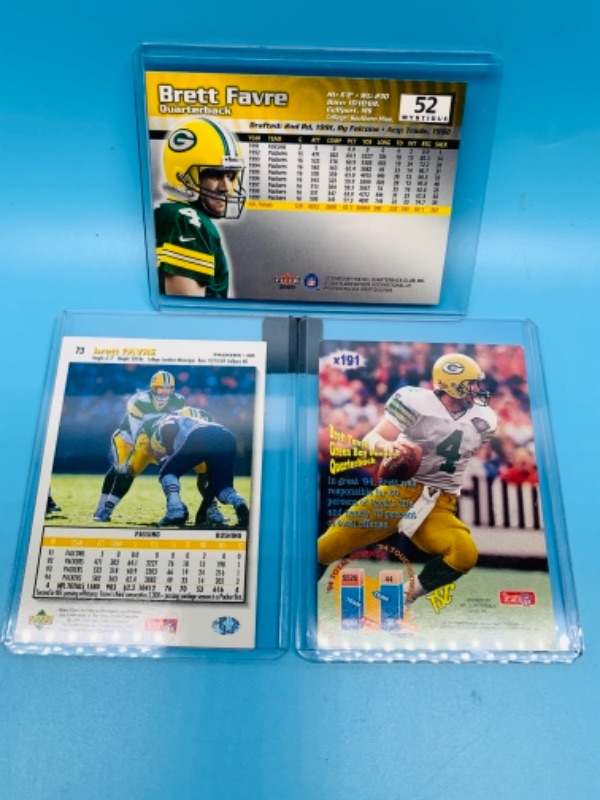 Photo 2 of Brett favre trading cards in hard plastic sleeves 