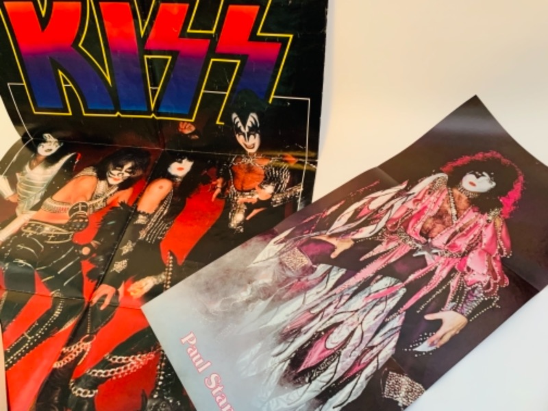 Photo 2 of 766401… vintage kiss and Van Halen posters - folded