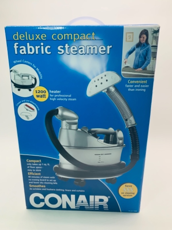 Photo 1 of 413… conair deluxe compact fabric steamer in box