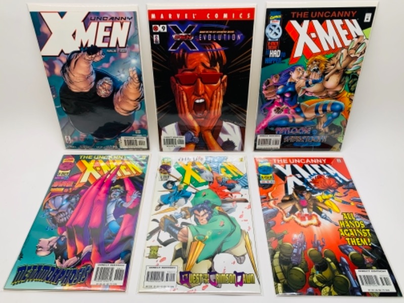 Photo 1 of 428… six X-Men comics in plastic sleeves