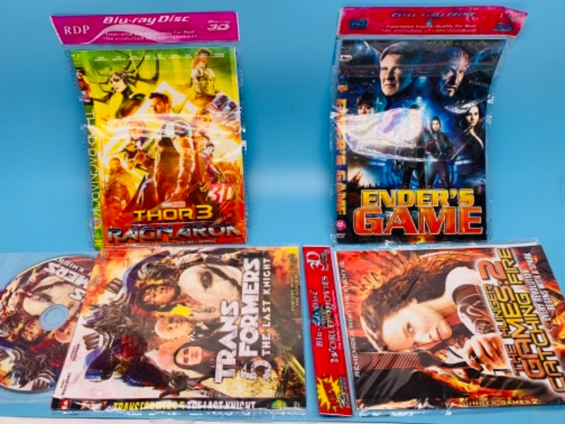 Photo 1 of 766462…4 blu-ray 3-D dvd movies in packages 