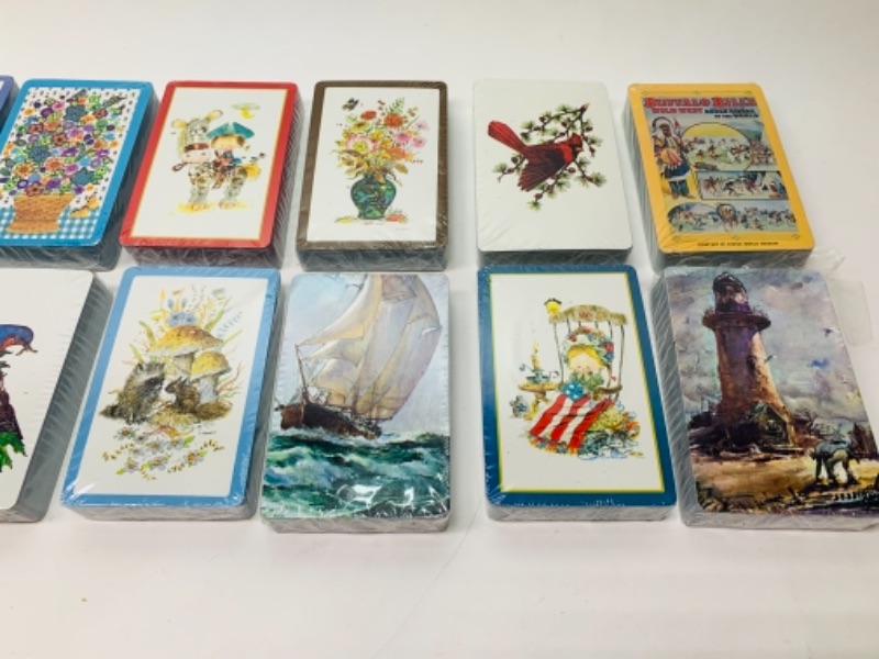 Photo 3 of 766487…12 sealed vintage bridge size playing card decks