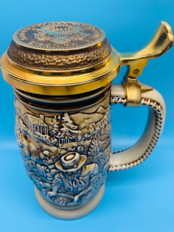 Photo 2 of 491…vintage 9 inch stein handcrafted in Brazil 