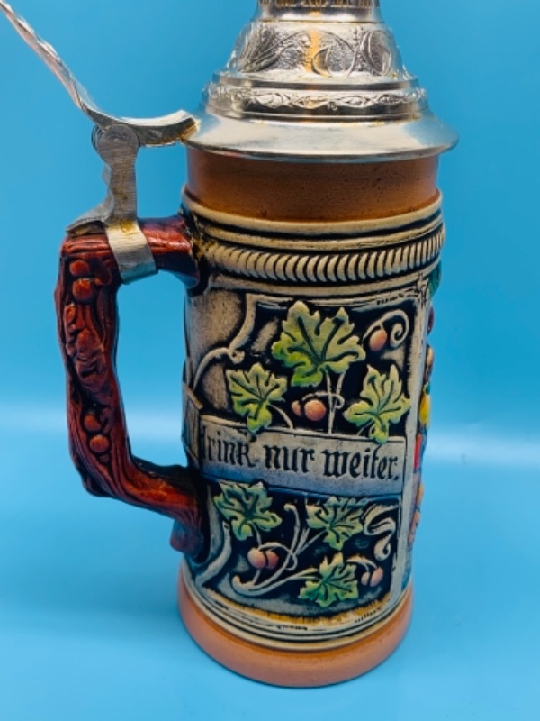 Photo 2 of 766494…vintage 9 inch German lidded stein 