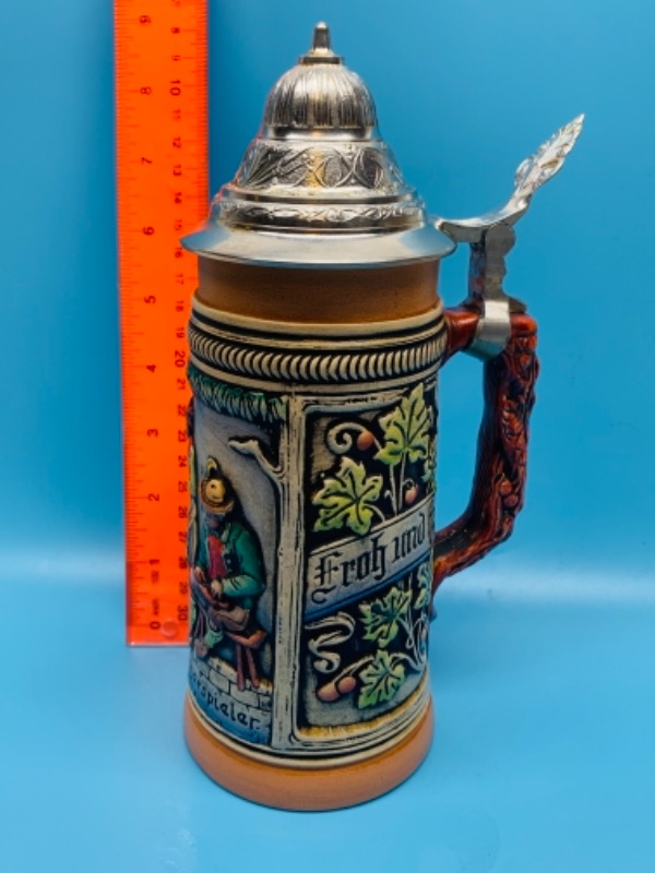 Photo 1 of 766494…vintage 9 inch German lidded stein 