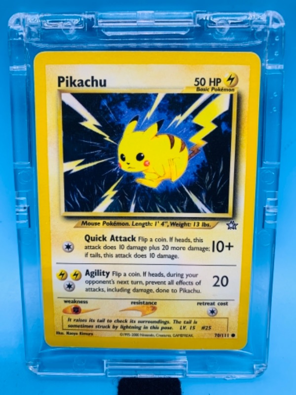 Photo 1 of 509…Pokémon pikachu 70/111 card in hard plastic case 