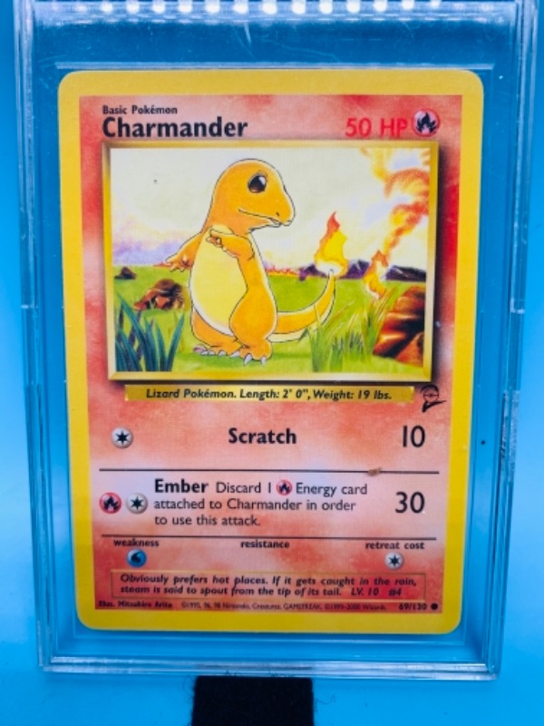 Photo 1 of 513…Pokémon charmander 69/130 scratch in hard plastic case 