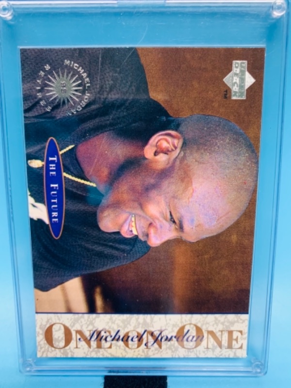 Photo 1 of 527…upper deck Michael Jordan retires card 10 in hard plastic case