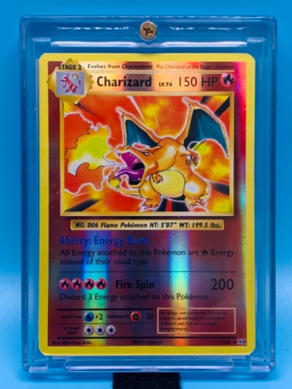 Photo 1 of 766532…highly collectible Pokémon charizard 11/108 card in hard plastic case 