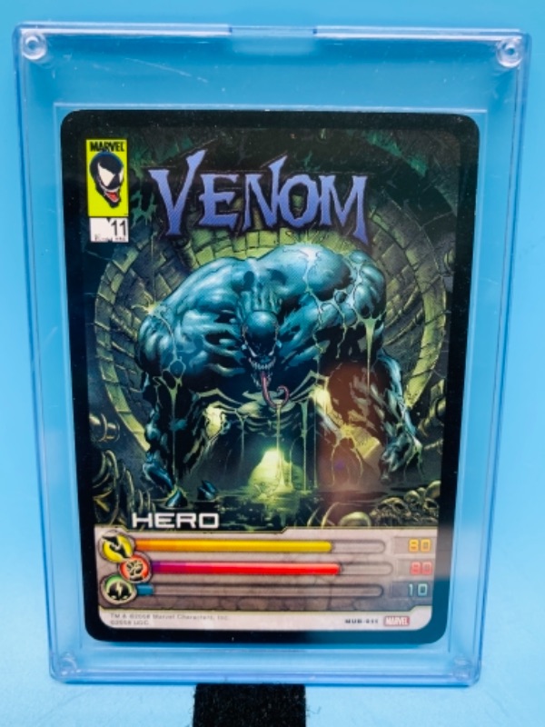 Photo 1 of 766536…marvel 2008 venom hero Ultimate battles card 11 in hard plastic case