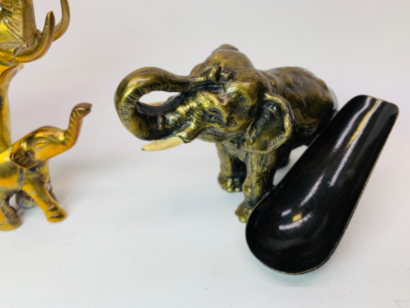 Photo 3 of 541…vintage brass elephant figures 