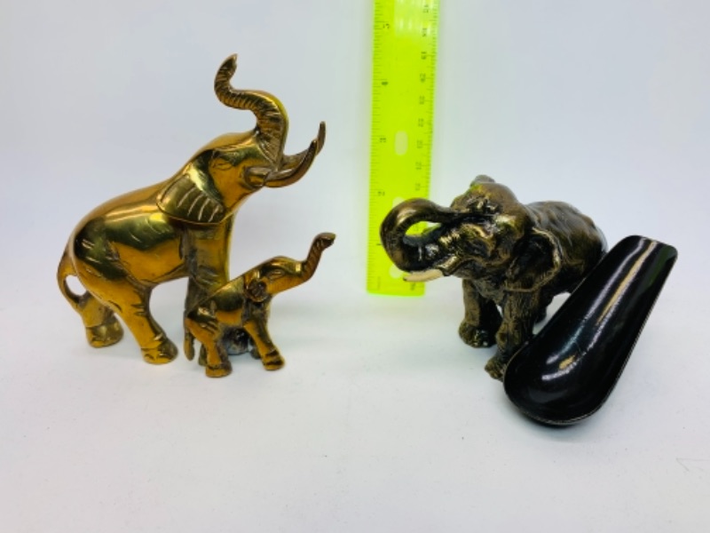 Photo 1 of 541…vintage brass elephant figures 