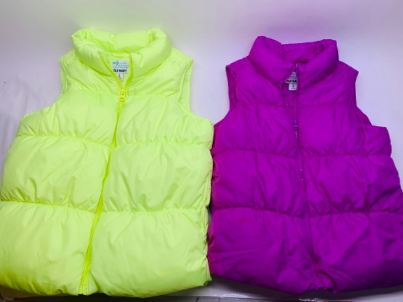 Photo 1 of 766561…girls puffer vests size med and large 
