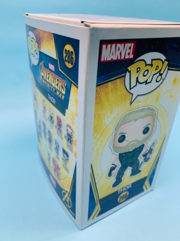 Photo 2 of 766595…Funko pop Marvel avengers infinity war Thor Vinyl bobble head figure in original box