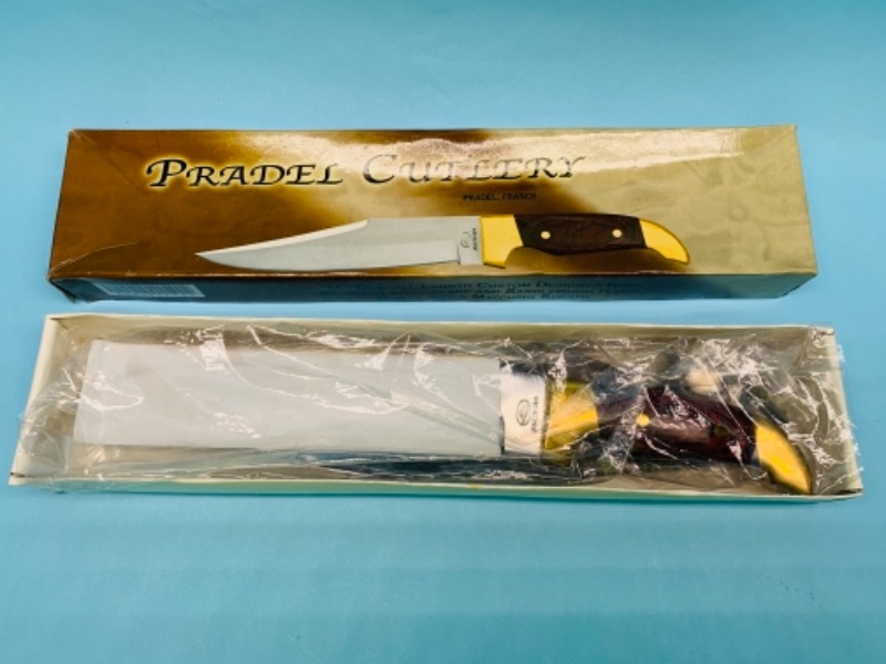 Photo 3 of 766600…11 inch overall Pakistan pradel cutlery knife with sheath in box